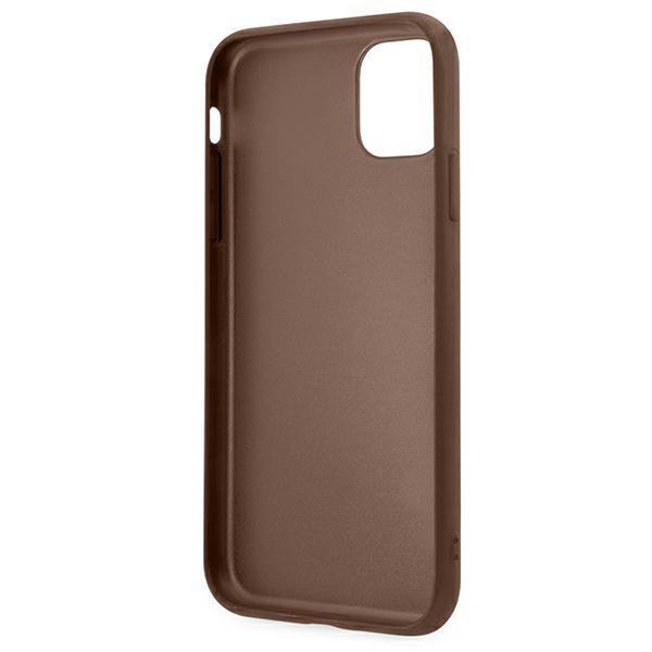 Guess Guhcn61G4Gfbr Iphone 11 / Xr 6,1Brązowy/Brown Hard Case 4G Metal Gold Logo