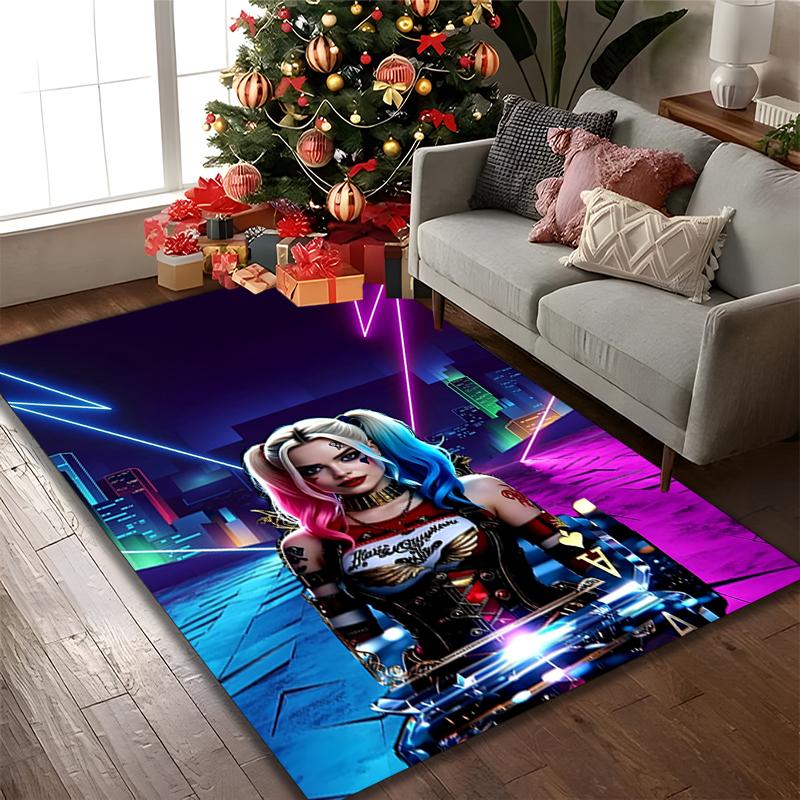 1pc Office Carpet, JOKER Chair Rug, Living Room Printed Area Rug, Home Chair Floor Mat