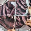 Damen Exklusives rückenfreies Leopardenmuster Schnürung Langarm Slim Fit Oberteil