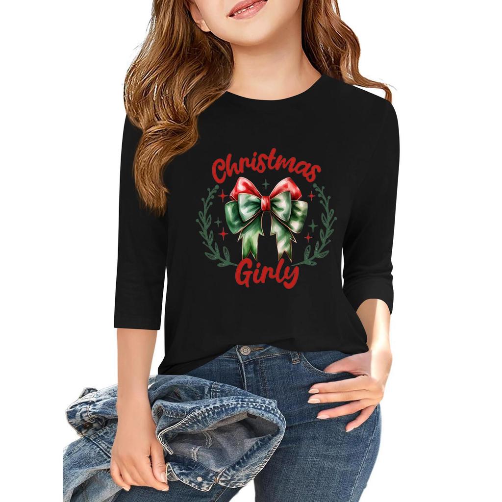 Kinder-T-Shirt mit 3/4-Ärmeln und Rundhalsausschnitt zum Unabhängigkeitstag