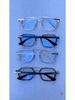 William Chan Anti-Blue Light Retro Large Frame Glasses with Double Bridge, Fashionable Myopia-Ready.
