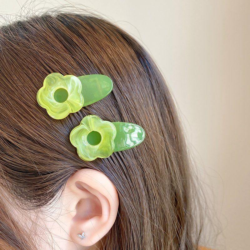 Korean Candy Colored Flower Small Hair Clip for Women Cute Sweet Side Hairpin BB Clip Girls Fresh Hair Accessories