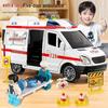 Extra Large Ambulance Toy Car with Sound, Light, and Openable Doors - Simulation Model for Kids