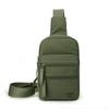 Outdoor Multi-Compartment Men's Chest Bag Solid Color Crossbody Bag