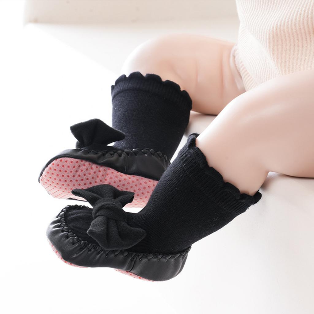 Pudcoco Infant Baby Girls Socks Shoes, Cute Bow Socks Non-slip Socks Soft Lightweight Floor Socks