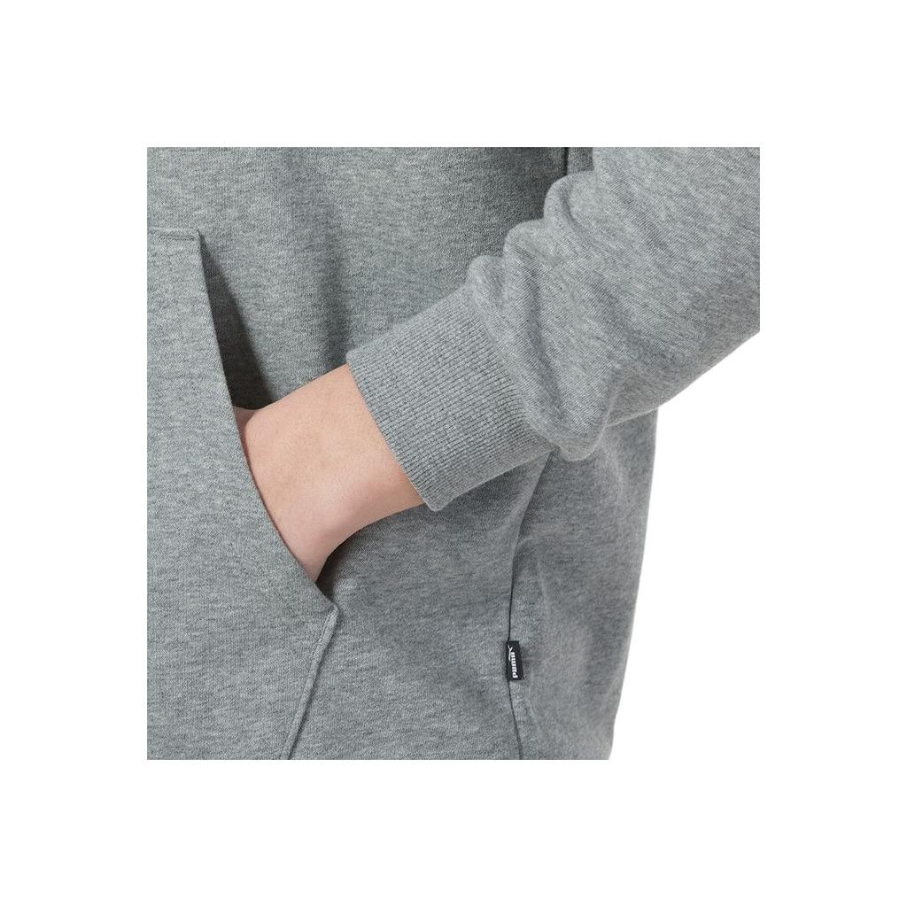 Puma Logo Printed Hooded Long Sleeve Sweatshirt Men Sweatshirt Gray 589038-03