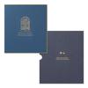 MIDORI Farbe mit Siegel und Hülle Marineblau 33277006 Papier, Zweifach faltbar, Etui, Blau,