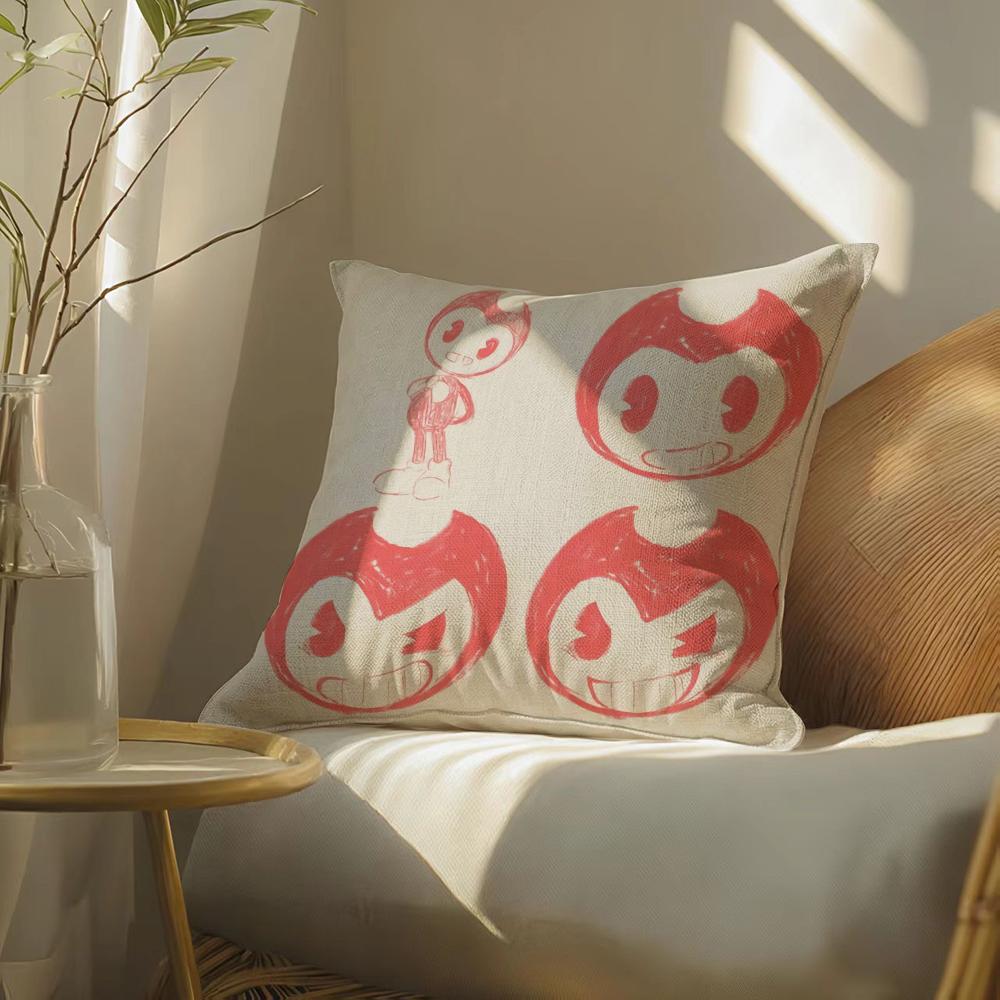 GameBBendyandtheInkMMachine Pillow Case Pillowcase Doublesided Printed Sofa Cushion Bedroom Headboard
