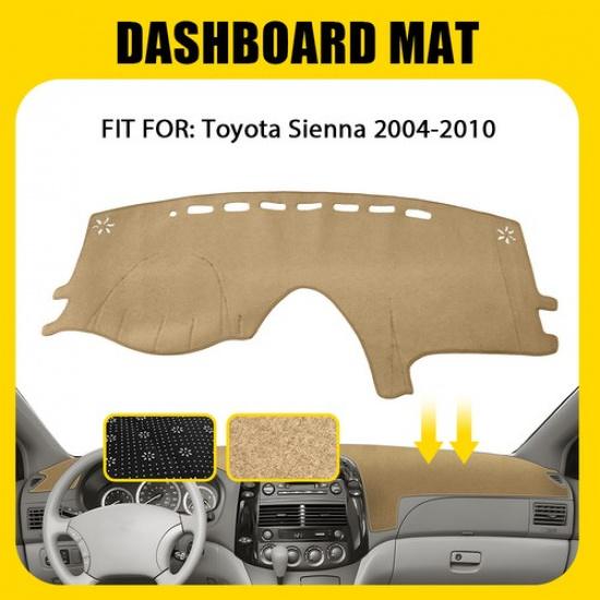 For Sienna 2004-2010 Toyota  Cover Beige Dashboard Pad Mat Sunshade Protector
