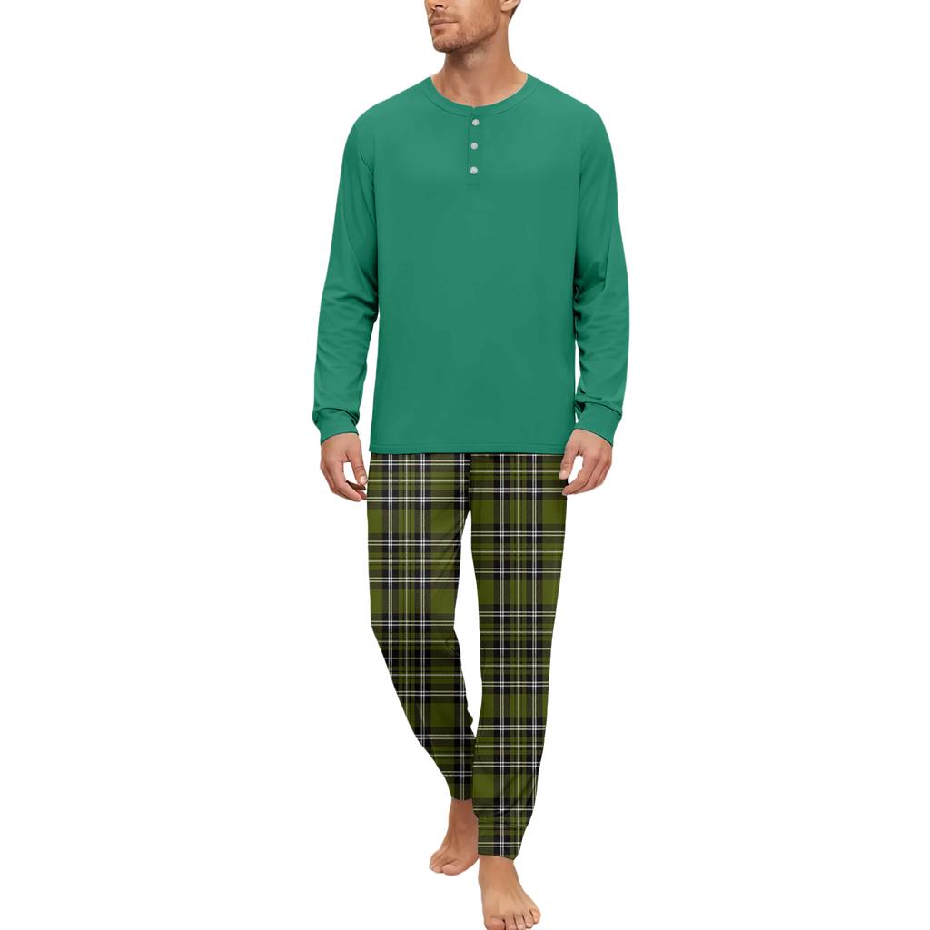 Men's Pajama Set, Long Sleeve And Long Pants, Two-piece Set