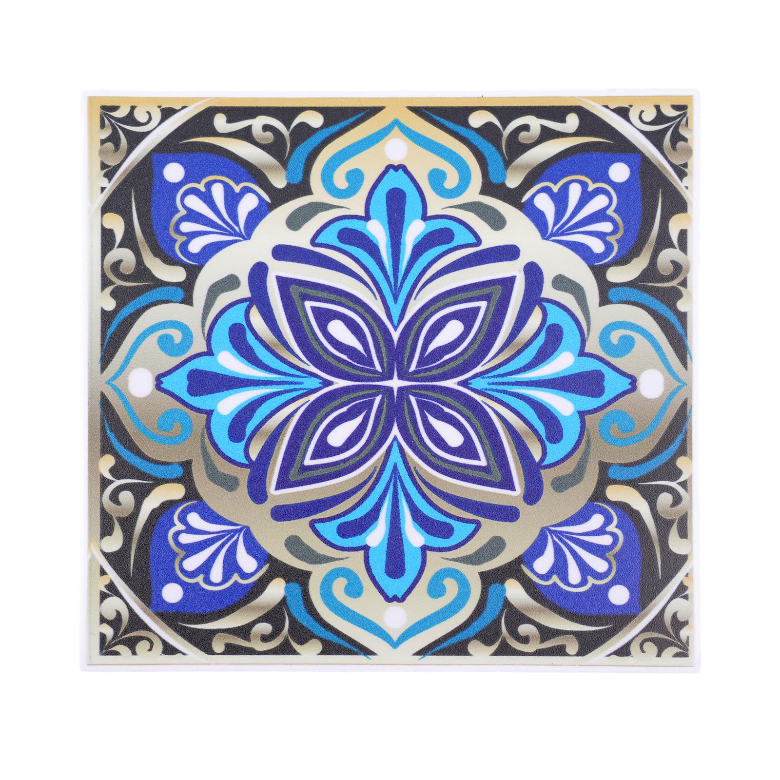 10PCS Mandala Hard Film Sticker, Waterproof PVC Material, Self Adhesive, Enhances Wall and Tile Decor, Multiple Uses China Mainland