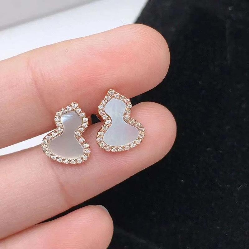 Guochaofeng Fritillary Onyx Fulu Gourd Stud Earrings Versatile Earrings Earrings Earrings Jewelry