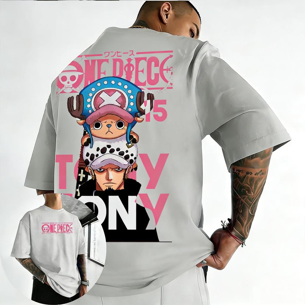 ONE PICE Unisex Summer Cotton Tshirt 2026 New Chopper Anime Collaboration Harajuku Oversized Loose Casual Y2K Parentchild Top