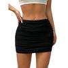 Party Wear Beautiful Black Short Skirt Bollywood Designer Slim Fit Mini Skirt