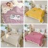 Jacquard Design Coral Velvet Blanket Thicked Office Nap Blanket Rhombus Flannel Blanket  Home