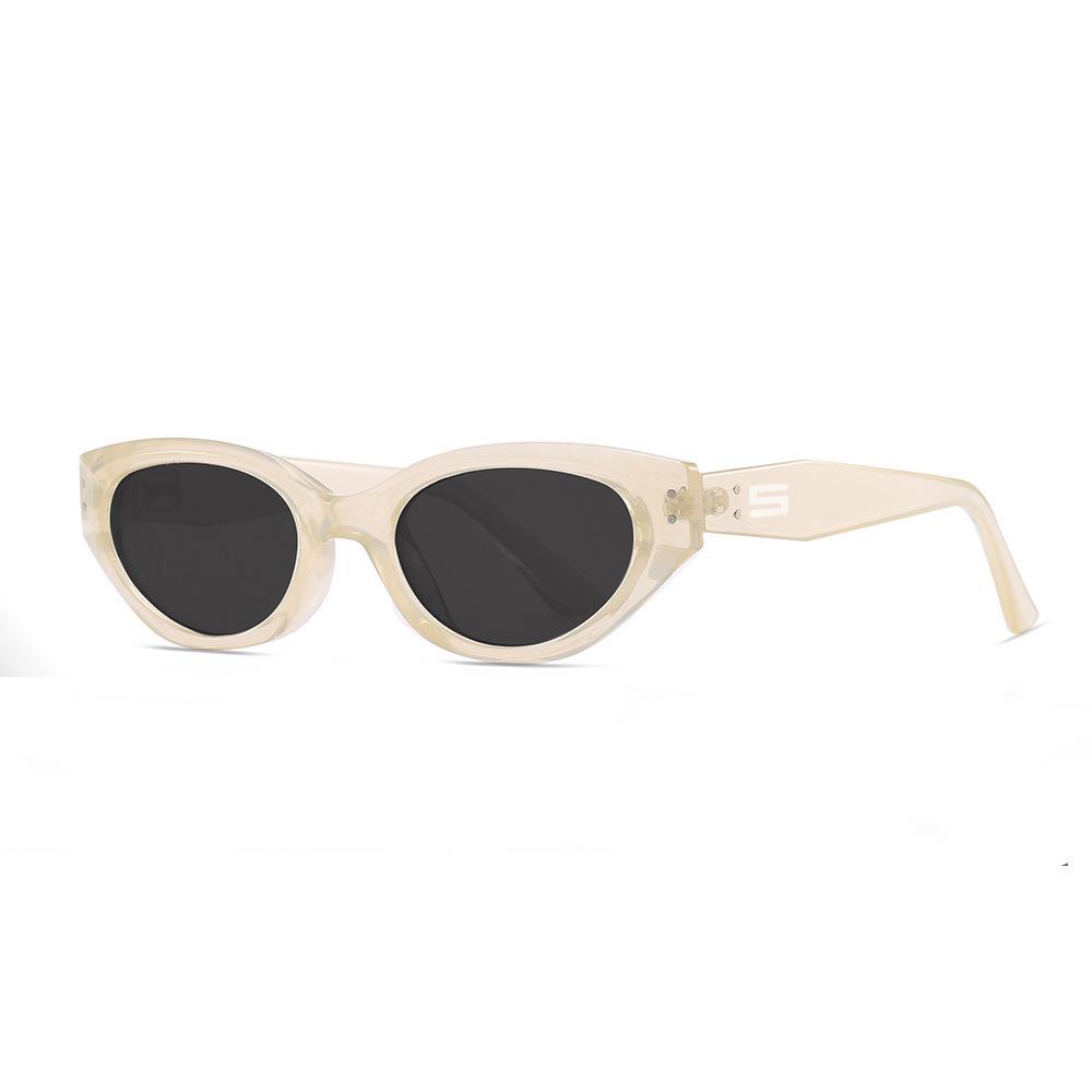 

New gm cat eye sunglasses women s high-end sense UV-proof sunglasses men s small frame European and American street shooting glasses trendy glasses ordinary film