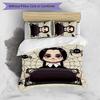 Wednesday Tv Printed 3PCS Bedding Set Soft Breathable Duvet Cover Pillowcases Set Washable Bedroom Decor Home Gift