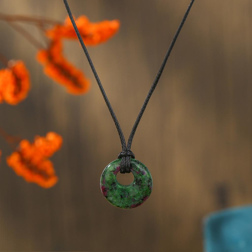 Natürlicher Kristallanhänger, Weißkiefer, Amethyst-Halskette, Böhmischer Schmuck