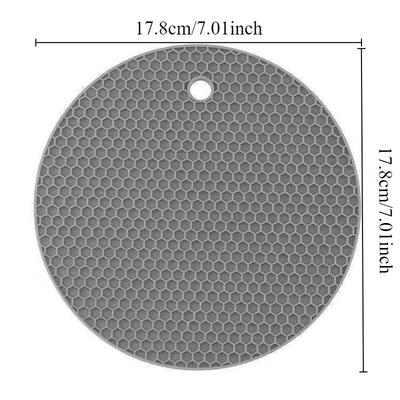 1PC Silicone Mat Round Anti Slip Anti Scalding Pot Holder Kitchen Countertop Protection Heat-resistant Coffee Cup Coaster