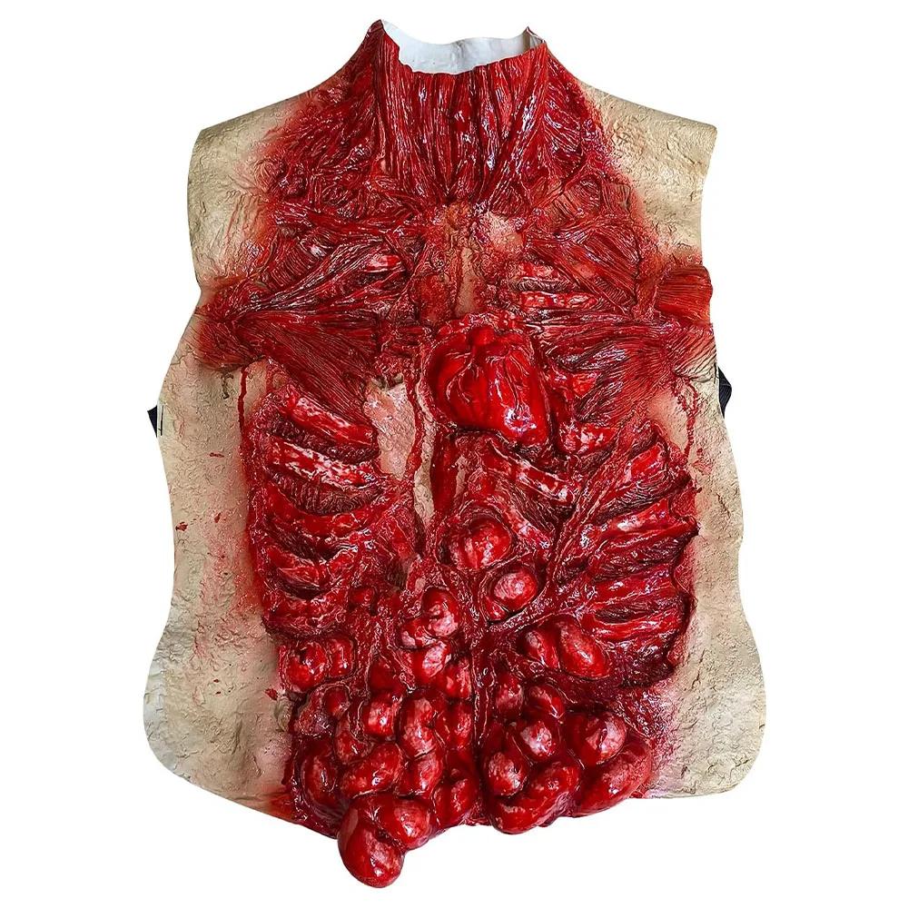 Halloween Bloederige Borst Ingewanden Torso Eng Zombie Bloederige Buik Spookhuis Rollenspel Kostuum Requisiet Halloween Feest Decoratie