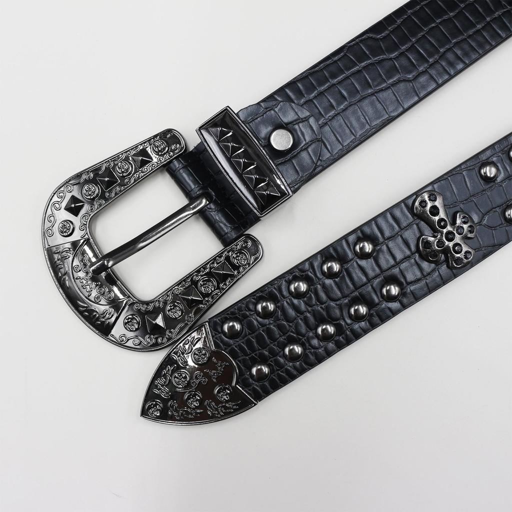Trendy Unisex Hip Hop Punk Rivet Leather Belt