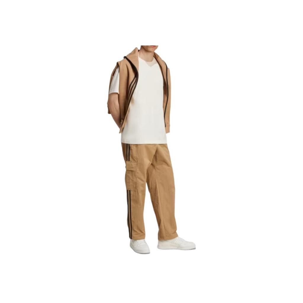 adidas Originals Striped Loose Fit Cargo Pants Men Bottoms Light-Brown JY1392