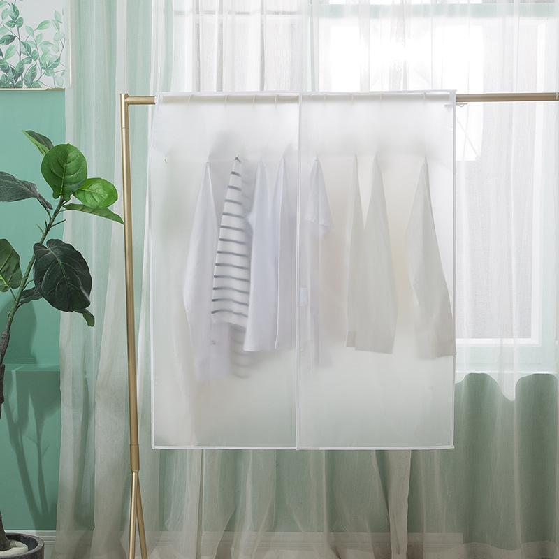 Waterproof Dustproof Thickened Clothing Covers Peva Clothes Dust Storage Bag Clear Protector Opening Hanging Garment Rack Items