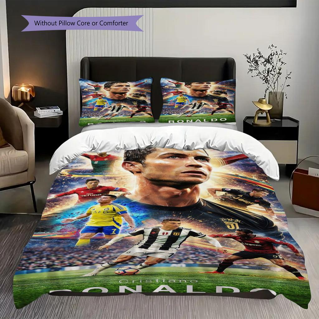 Ronaldo Legend Pitch Bedding Without Core 1 Duvet Cover 2 Pillowcase Without Core Duvet Cover And Pillowcase Soft And Comfortable