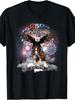 25 Years of Freedom Patriotic Eagle Horse 25Th T-Shirt Retro Casual Short-Sleeve T-Shirt with Round Neck And Printed Pattern Suitable for Daily Commut