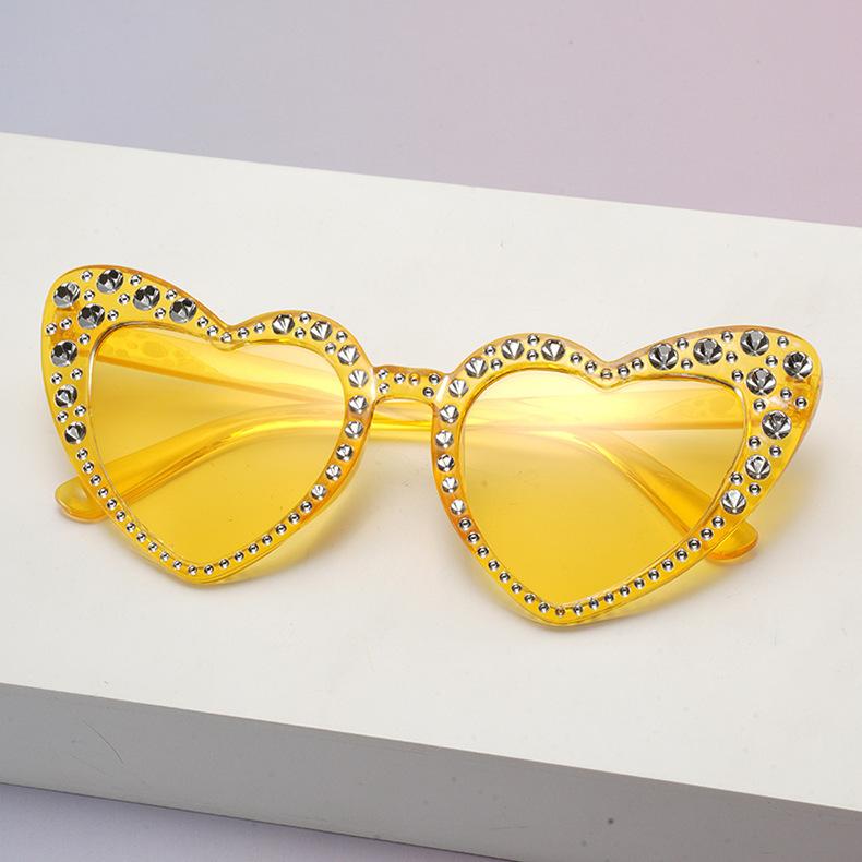 Women'S Uv-Proof Sunglasses Fashion Large-Frame Diamond-Encrusted Sunglasses Women'S Outdoor Sunscreen Glasses