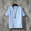 Summer Short-sleeved T-shirt Men's Solid Color Men's Loose Casual Half-sleeved Bottoming Shirt T-shirt Men