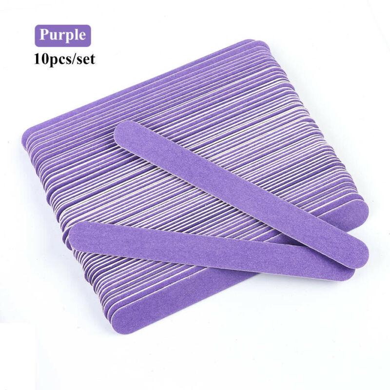 10Pcs Set Nail File Buffer Finger Toe Manicure Pedicure Polishing Sanding Beauty