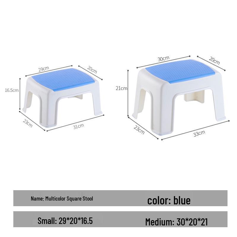 Plastic Stool for Kitchen, Living Room, Bathroom, or Kids' Room - Versatile and Sturdy for Household Use