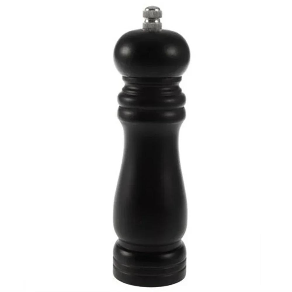 1PC Wooden Pepper Grinder Mill 6 Inch Black Salt and Pepper Shaker Wooden Salt Grinder Pepper Mill Shakers Refillable