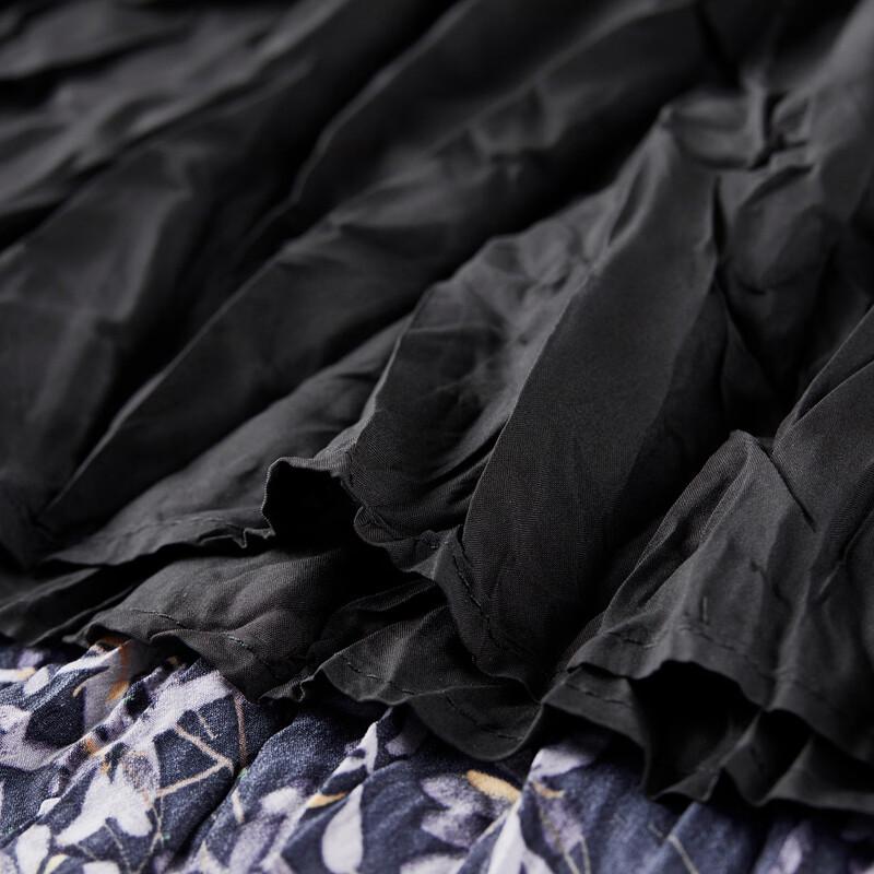 Elegant Floral High-Waist A-Line Mid-Length Skirt