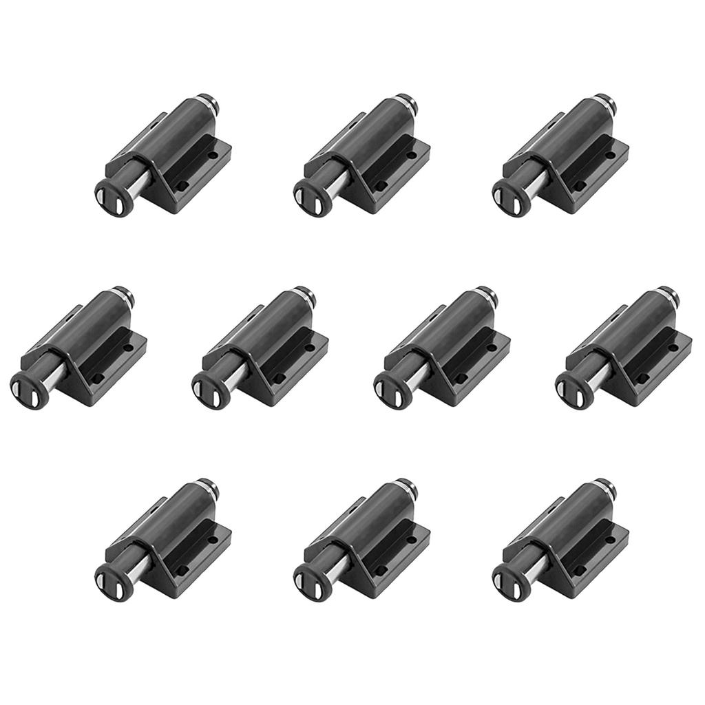 Balení 10 kusů západky dveří s otevíráním stiskem, magnetická západka pro vylepšení dvířek skříněk pro kuchyň, koupelnu, kancelářský nábytek