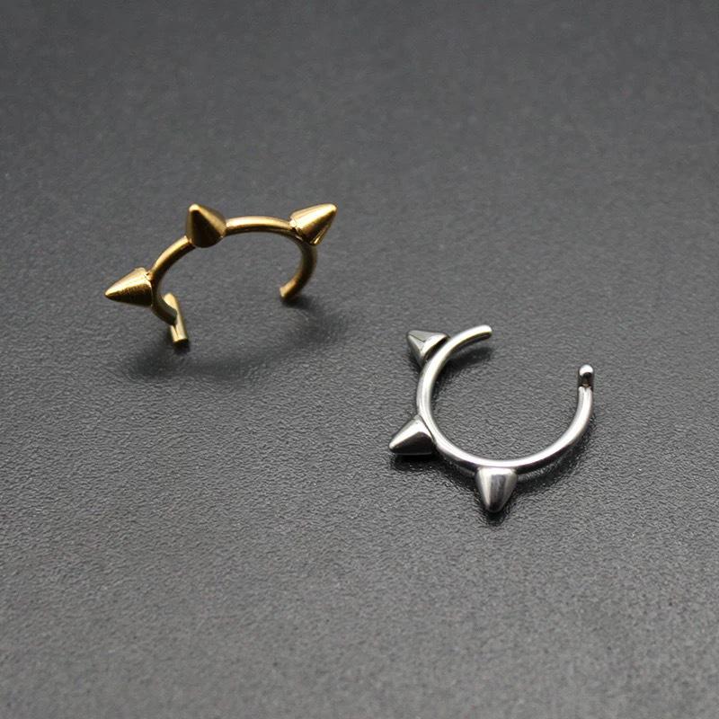 Stainless Steel Wolf Fang Lip Clip - Y2K Punk Style for Spicy Girls