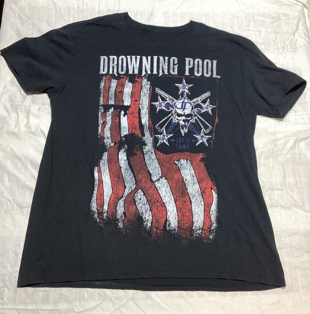 Drowning Pool Люди Американский флаг Футболка S-5XL NE354 Унисекс Футболка XXXXL