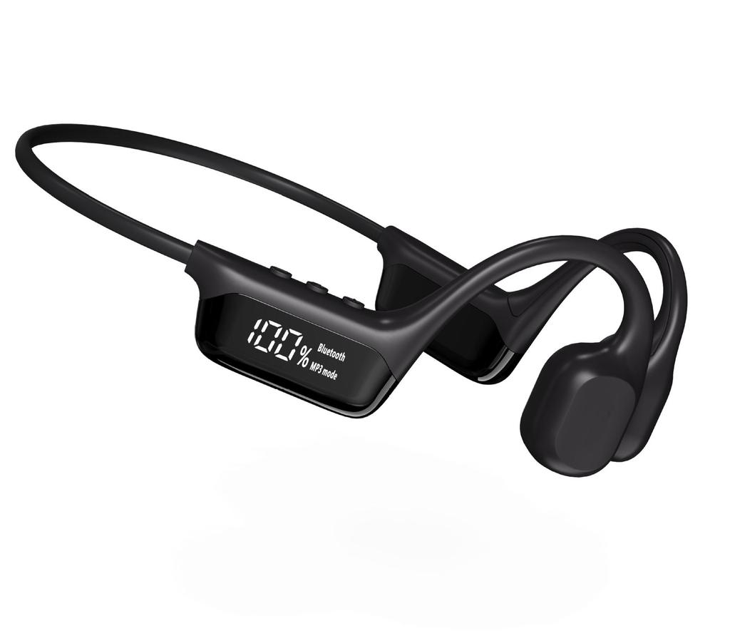 S10 Knochenschall-Schwimmkopfhörer, Bluetooth Kabelloser Sport mit Digitalanzeige & 32 GB In-Ear Speicher