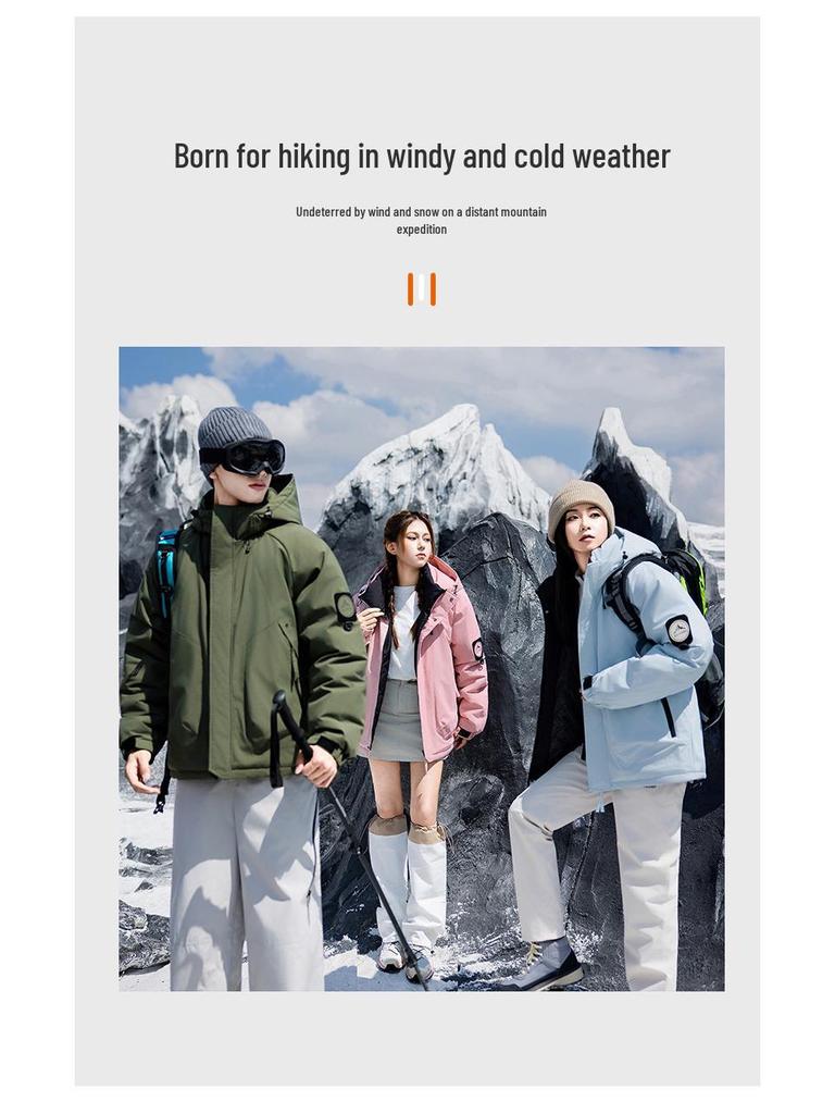 Men's Trendy Thickened Windproof Puffer Jacket – Warm Graphene Cotton Winter Coat