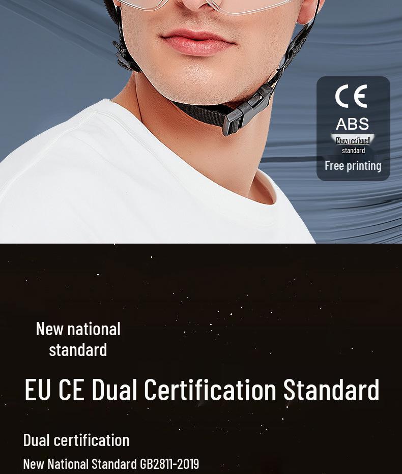 Multifunktionell skyddshjälm med skyddsglasögon, Andningsbar & Hållbar ABS, Nationell Standard, Anpassad Logotyp