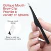 Fine Hairs Slanted Head Makeup Lash Hairs Puller Eyelash Tweezers Eyebrow Tweezer Eye Brow Clips