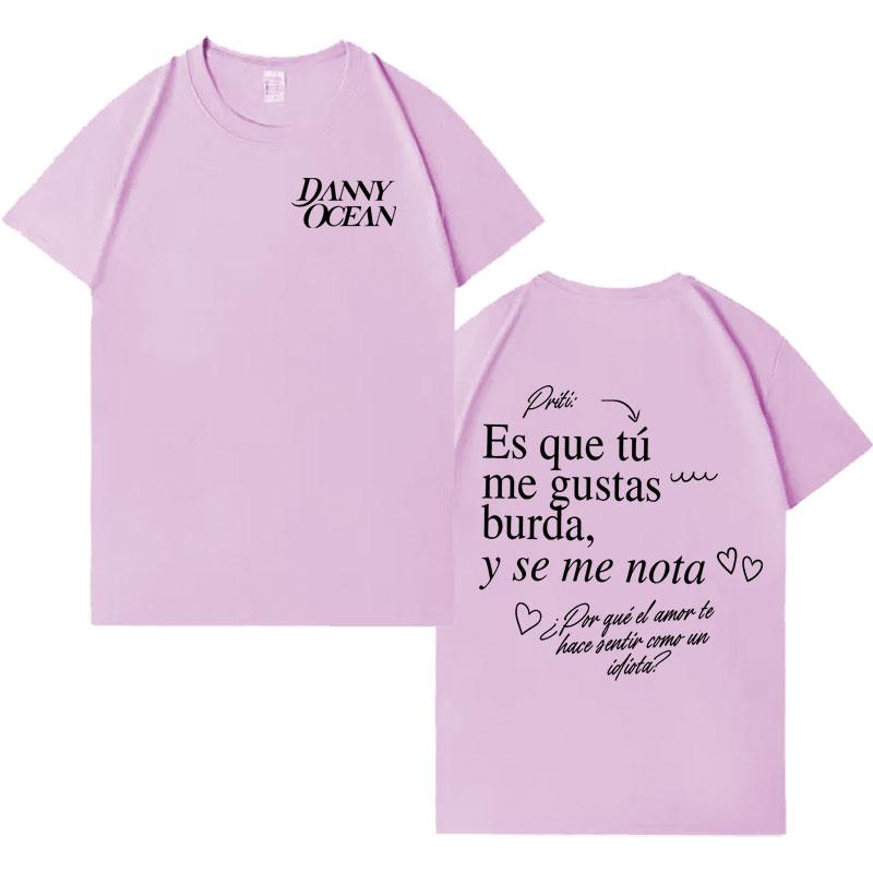 2025 Rapper Danny Ocean Reflexa Album High Quality Streetwear Pop Double Sided Graphic TShirts Mens Crewneck Y2K Tshirt Unisex