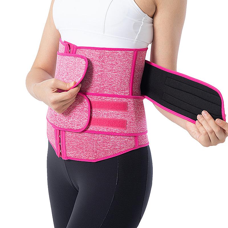 Three-color Double Strap Alloy Steel Bone Support Waist Belt Running Fitness Training Exercise Abdomen Shaping Beautiful Back