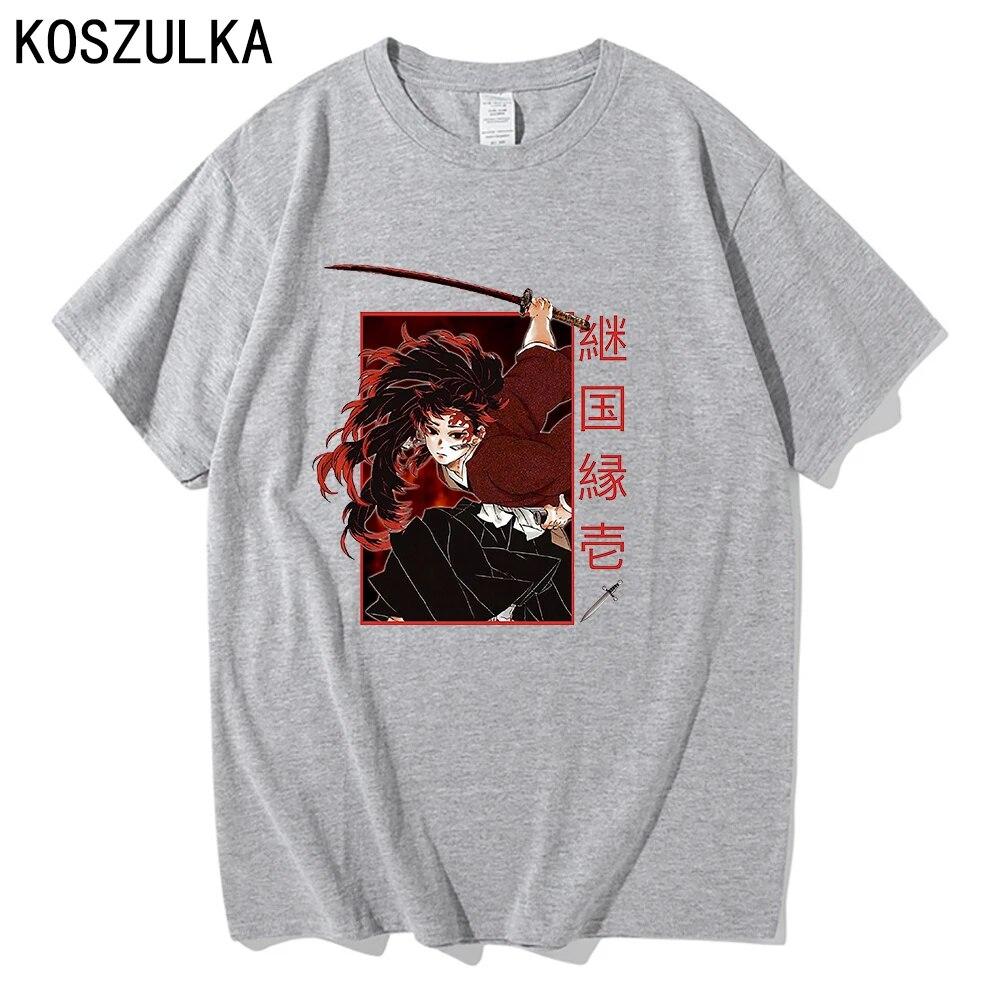 Demon Slayer Muichiro Tokito T-shirt Cotton Tee Shirt Summer T Shirts Kokushibo Clothes Sudaderas Unisex/women Hip Hop Sweatshirts Unisex