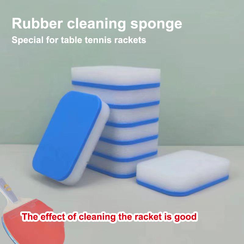 Table Tennis Paddle Cleaner 3Pcs Sponge&Rubber Eraser Set for Gentle Dust&Smudge Removal Extend Racket Life Essential Care Kit