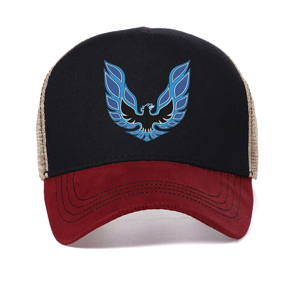 Blue Trans Am Firebird Print Baseball Cap Fashion Vintage Style Mesh Sun Hat Outdoor Casual Adjustable Trucker Hats