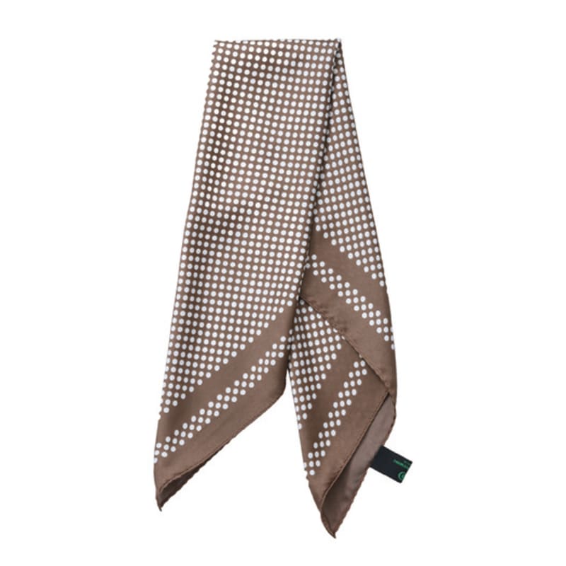 

DOYOUKNOWMC ALL SEASON Mini Dot Square Brown Petite Scarf brown