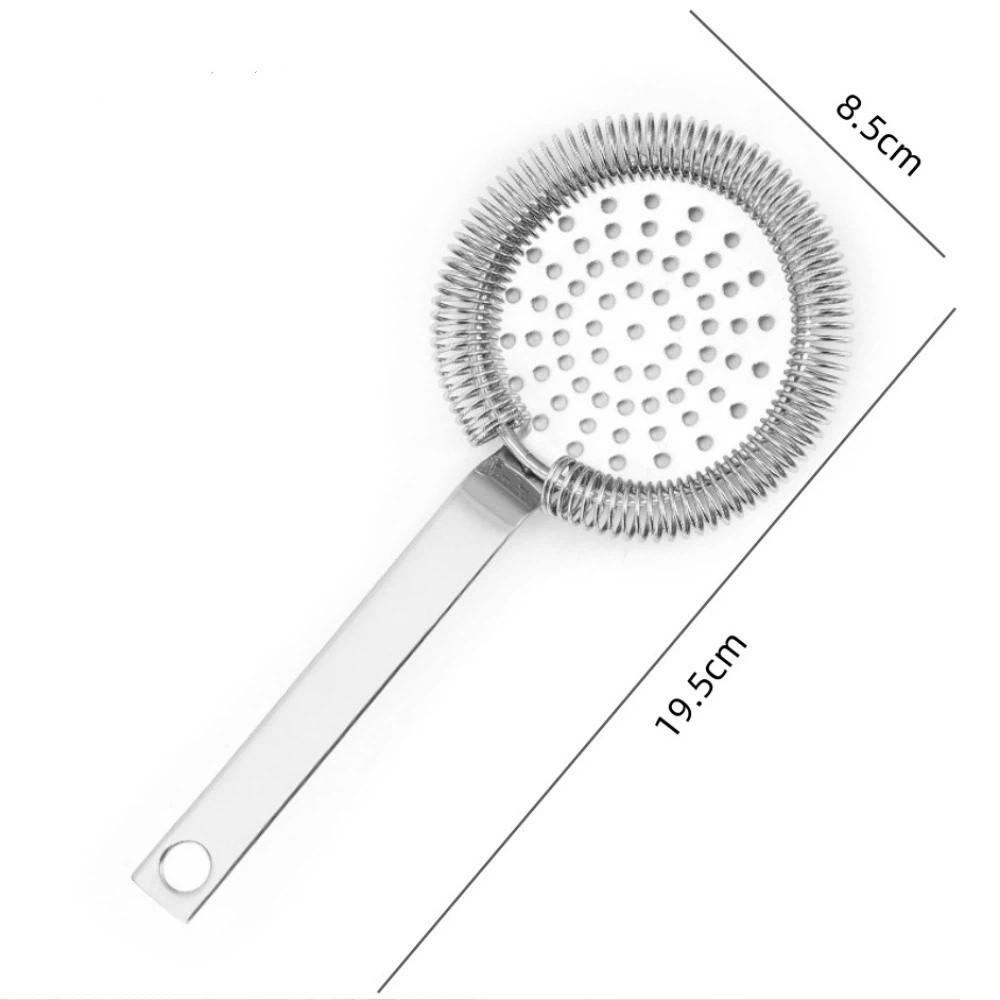 Silver Bar Strainer Stainless Steel Hawthorne Strainer Mixed Drink Cocktail Strainer  Home Bar Use