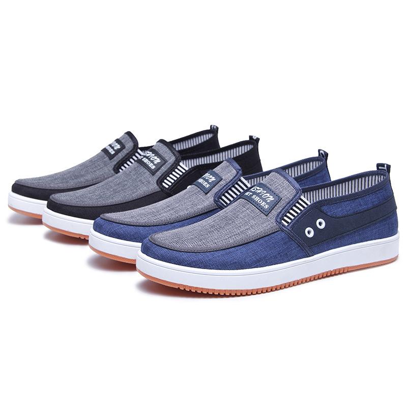 Fashion Low Top Canvas Shoes for Autumn, New Men's Style, One Legged Old Beijing Cloth Shoes, Cow Tendon Sole Casual Shoes for Men